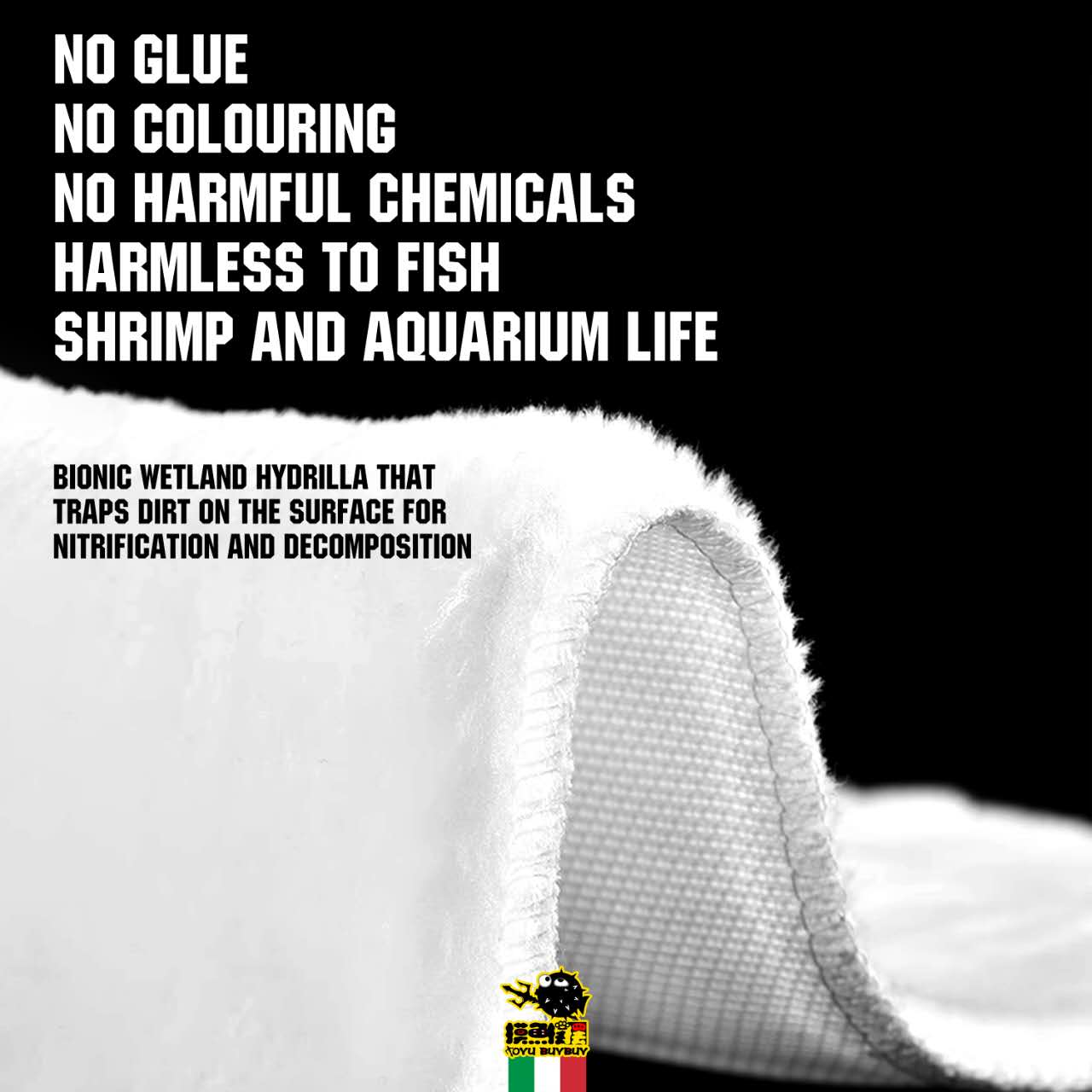 MOYUBUYBUY Tappetino Filtrante per Acquario x2 – Simulazione Palude Naturale, Alta Capacità Filtrante